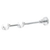 Chrome Classic double curtain pole bracket detail