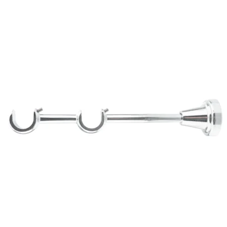 Chrome Classic double curtain pole bracket