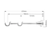 19/19mm Curtain Pole Bracket Classic