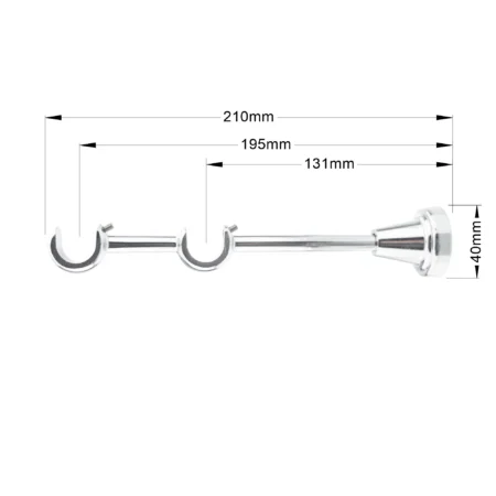 19/19mm Curtain Pole Bracket Classic
