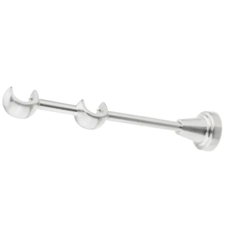 Inox Classic double curtain pole bracket detail