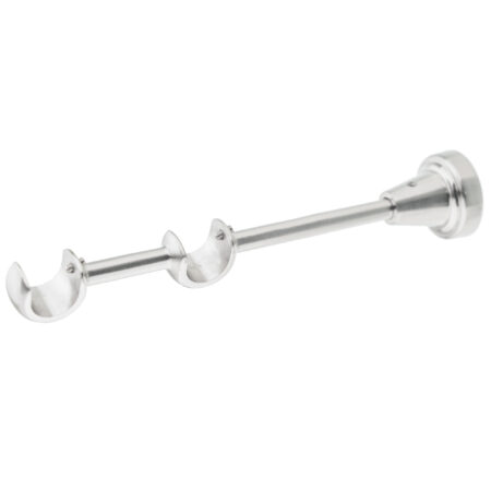 Inox Classic double curtain pole bracket close-up