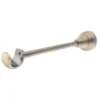 Antique Classic single curtain pole bracket close-up