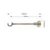 19 Antique Single Classic Dim Antique Classic single curtain pole bracket with dimensions