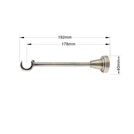 19 Antique Single Classic Dim Antique Classic single curtain pole bracket with dimensions