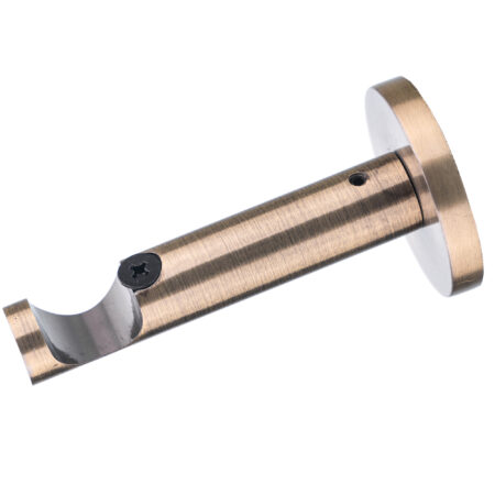 19 Antique Single Modern 1 19 mm single curtain rod bracket in modern style with antique finish