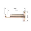 19 Antique Single Modern dim 2 19 mm single curtain rod bracket in modern style with antique finish and dimensions