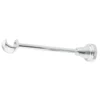 Chrome Classic single curtain pole bracket detail