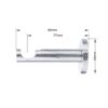 19 Chrome Single Modern dim 19 mm single curtain rod bracket in modern style with chrome finish and dimensions