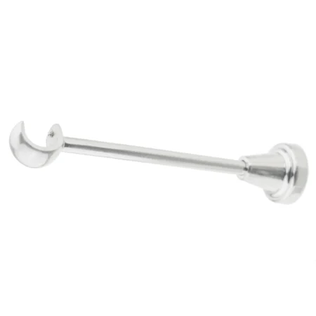 Inox Classic single curtain pole bracket detail