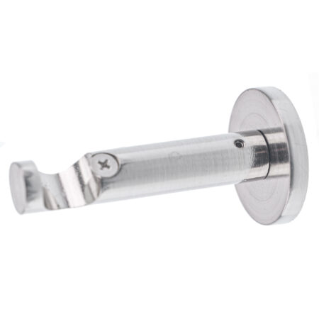 19 Inox Single Modern 1 19 mm single curtain rod bracket in modern style with inox finish
