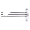 19 Inox Single Modern 4 19 mm single curtain rod bracket in modern style with inox finish