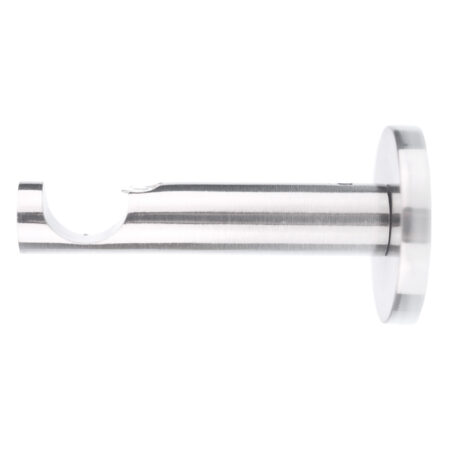 19 Inox Single Modern 4 19 mm single curtain rod bracket in modern style with inox finish