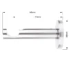 19 mm single curtain rod bracket in modern style with inox finish and dimensions