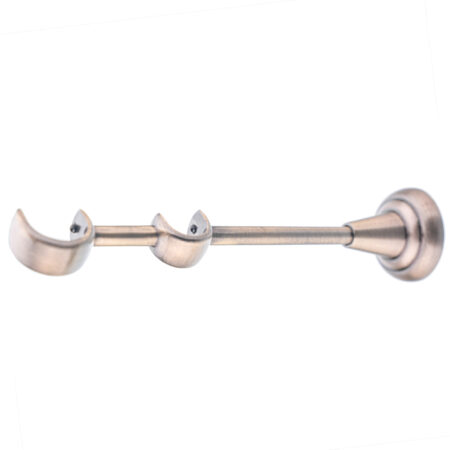 25-19 Antique Double 3 25-19 mm double curtain rod bracket with antique finish