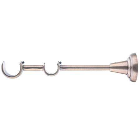 25-19 Antique Double 25-19 mm double curtain rod bracket with antique finish