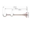 25-19 Antique Double dim 25-19 mm double curtain rod bracket with antique finish and dimensions