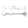 25-19 mm double curtain rod bracket with antique finish and dimensions