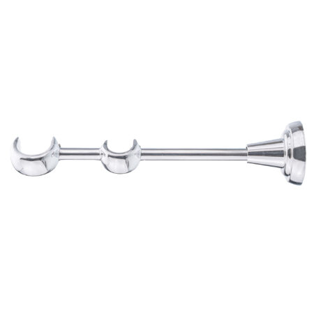 25-19 Chrome Double 2 25-19 mm double curtain rod bracket with chrome finish
