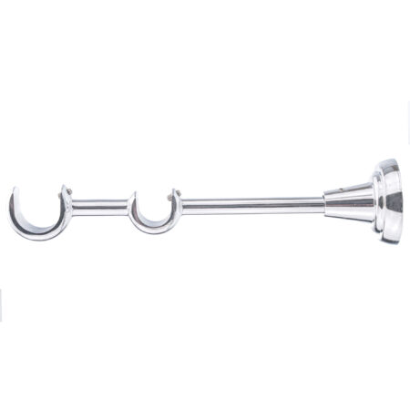 25-19 Chrome Double 25-19 mm double curtain rod bracket with chrome finish