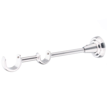 25-19 Inox Double 1 25-19 mm double curtain rod bracket with inox finish
