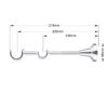 25-19 Inox Double dim 25-19 mm double curtain rod bracket with inox finish and dimensions