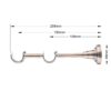 25-25 mm double curtain rod bracket with antique finish and dimensions