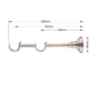 25-25 mm double curtain rod bracket with antique finish and dimensions