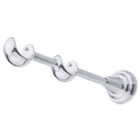 25-25 mm double curtain rod bracket with chrome finish