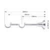 25-25 mm double curtain rod bracket with chrome finish and dimensions
