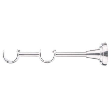 25-25 mm double curtain rod bracket with inox finish