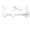 25-25 mm double curtain rod bracket with inox finish and dimensions