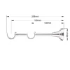 25-25 mm double curtain rod bracket with inox finish and dimensions