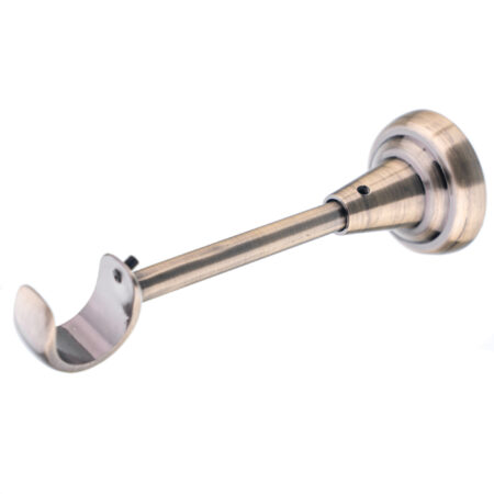 25 mm single curtain rod bracket in classic style with antique finish