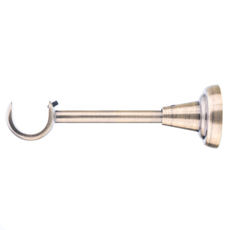 25 mm single curtain rod bracket in classic style with antique finish