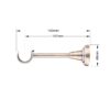 25 mm single curtain rod bracket in classic style with antique finish and dimensions