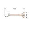 25 mm single curtain rod bracket in classic style with antique finish and dimensions