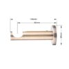 25 mm single curtain rod bracket in modern style with antique finish and dimensions