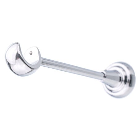 25 mm single curtain rod bracket in classic style with chrome finish