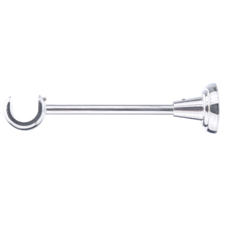 25 mm single curtain rod bracket in classic style with chrome finish