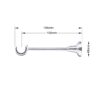 25 mm single curtain rod bracket in modern style with chrome finish and dimensions