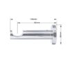 25 mm single curtain rod bracket in modern style with chrome finish and dimensions
