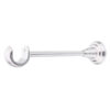 25 mm single curtain rod bracket in classic style with inox finish