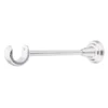 25 mm single curtain rod bracket in classic style with inox finish
