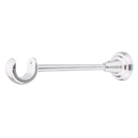 25 mm single curtain rod bracket in classic style with inox finish
