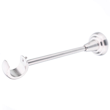 25 mm single curtain rod bracket in classic style with inox finish