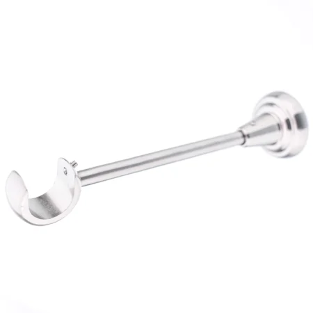 25 mm single curtain rod bracket in classic style with inox finish