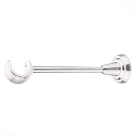25 mm single curtain rod bracket in classic style with inox finish