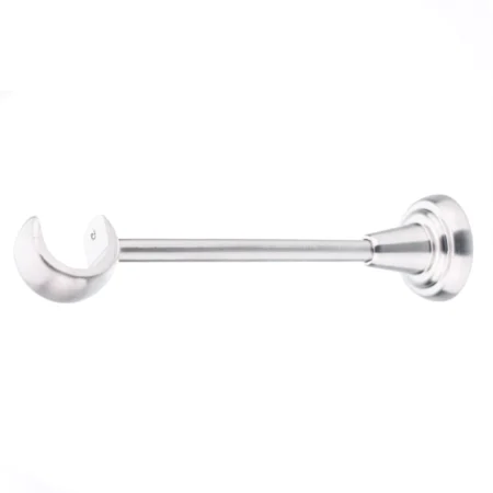 25 mm single curtain rod bracket in classic style with inox finish