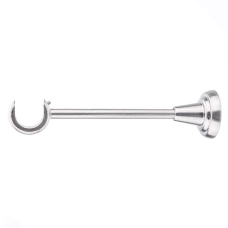 25 mm single curtain rod bracket in classic style with inox finish